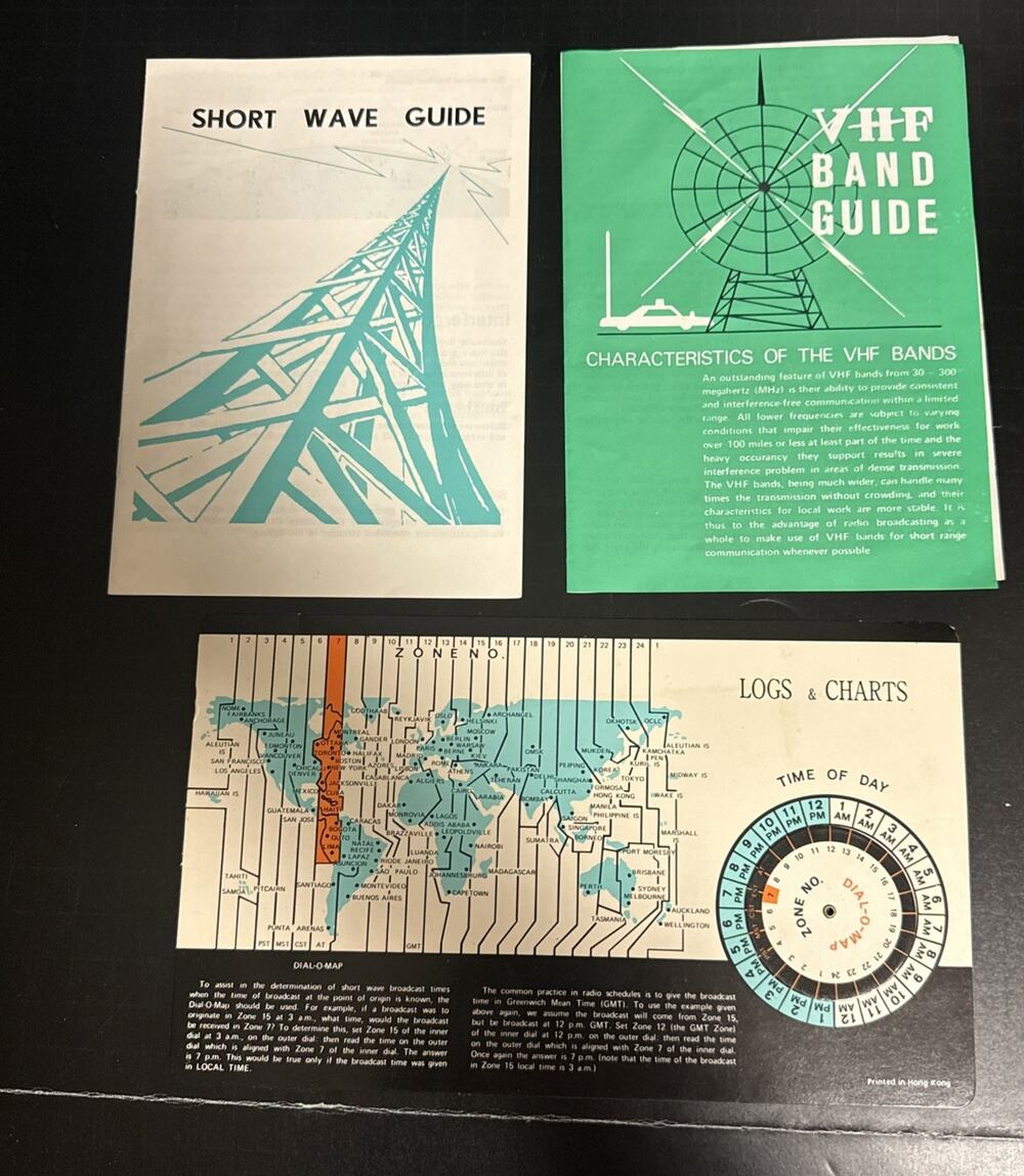 Dial-O-Map Time of Day Indicator Short Wave Broadcast Times VHS Band Guide HAM